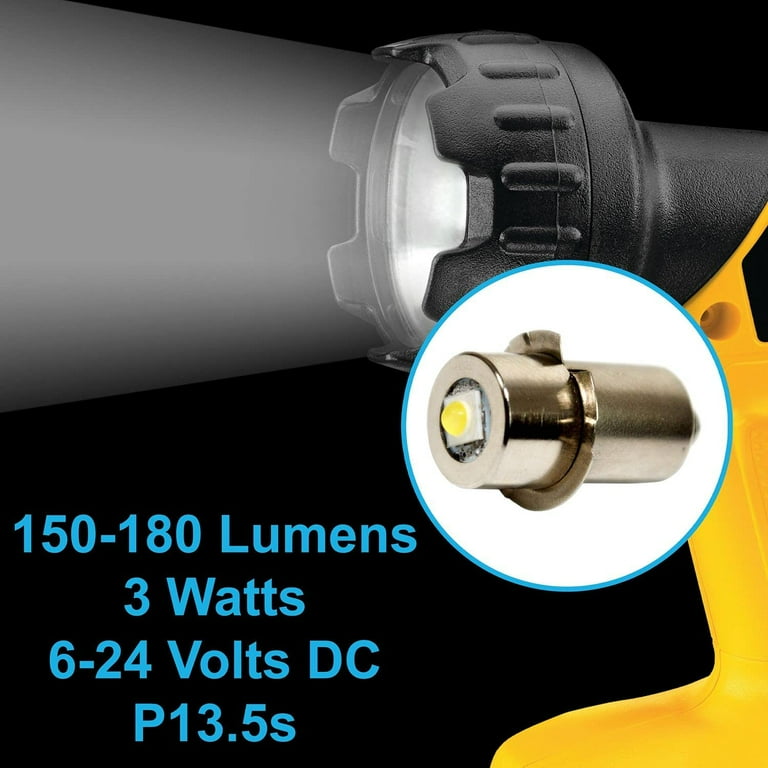 HQRP High Power Upgrade Bulb 3W LED 100LM for Ryobi ONE Worklight P704 P700 335443 019622001007 7811501 780293001 Flashlight Walmart