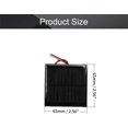 thumbnail image 2 of HUGFEGWE 5.5V 0.6W Polycrystalline Mini Solar Panel Module DIY for Light Toys Charger 65x65mm 5Pcs CJB91-113693, 2 of 7