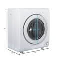 thumbnail image 3 of Euroco Portable Laundry Dryer Compact Tumble Dryer with 1400W Drying Power Stainless Steel Tub 9 lbs/2.65 Cu.Ft Capacity, 3 of 7