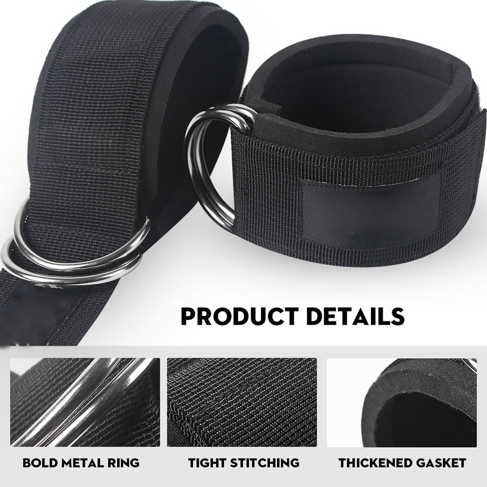 ELAYARD Black Elastic Ankle Brace for Fitness, Leg Strength Training, Breathable Support Sleeve, 1 Set