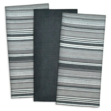 

Design Imports Urban Stripe Dishtowel (Set of 3) Black