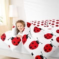 thumbnail image 4 of Castle Fairy Cute Ladybird Twin Comforter Sets,Love Heart Bedding Set, 4 of 8