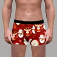 thumbnail image 2 of Caleçon Gars Slip Bas sous-Vêtements Homme Jockstrap Slip Central Hommes Hommes Imprimé de Noël Respirant Rouge 5TG, 2 of 6