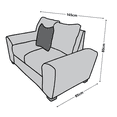 thumbnail image 4 of Love seat El Bazar Store Islandia Lino Azul marino 2 plazas, Modular, Moderno, Sala, 4 of 4