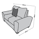 thumbnail image 4 of Love Seat Islandia, Moderno, Sala Modular EL BAZAR STORE ISLANDIA/MODERNO/love seat, 4 of 4