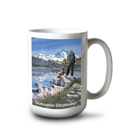 

15 fl oz Ceramic Mug Durango Colorado Get Out and Hike Dishwasher & Microwave Safe
