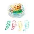 thumbnail image 1 of FRCOLOR Paper Clip 20pcs Colorful Note Shaped Paper Clip Paper Holder Creative Metal Paper Clamp Bookmark for Home Office School Random Color,2.56"X2.56"X0.91", 1 of 4