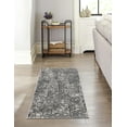 thumbnail image 3 of Unique Loom Metro Collection Area Rug - Wildflowers (2' x 13' Runner Dark Gray/Beige), 3 of 7