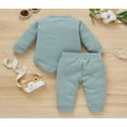 thumbnail image 3 of Toddler Baby Boy Girl Fall Clothes Romper Tops Pants Set Outfit, 3 of 6