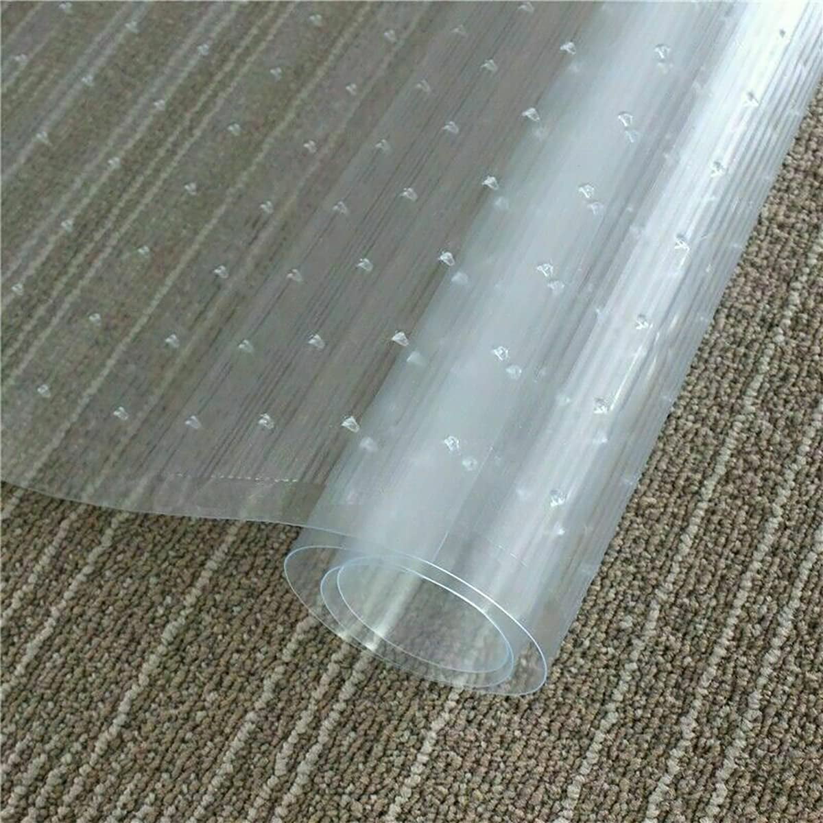 Clear PVC Vinyl Plastic Rug Protectors Runner Rug Carpet Protector Mat for Deep Pile Carpet with Studded Backing 27 Inches Wide x 6 Feet Long Walmart
