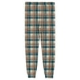 thumbnail image 5 of Ashirexll Winter Pajamas for Men, Mens Pajama Pants, Checkered Printed Sleepwear Pants with Elastic Drawstring Waist and Bundle Leg, 5 of 5