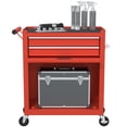thumbnail image 5 of 24.5 Inch 2-IN-1 8-Drawer Rolling Tool Chest & Cabinet Large Capacity Tool Box with Lockable for Workshop Garage,Red, 5 of 7