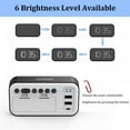 thumbnail image 2 of CNKOO Full-screen Alarm Clock With Snooze Function for Bedroom  Living room  Study And Outdoor  42LED 6 Level Brightness Adjustable  Supporting USB Charging for Smartphones, 2 of 7