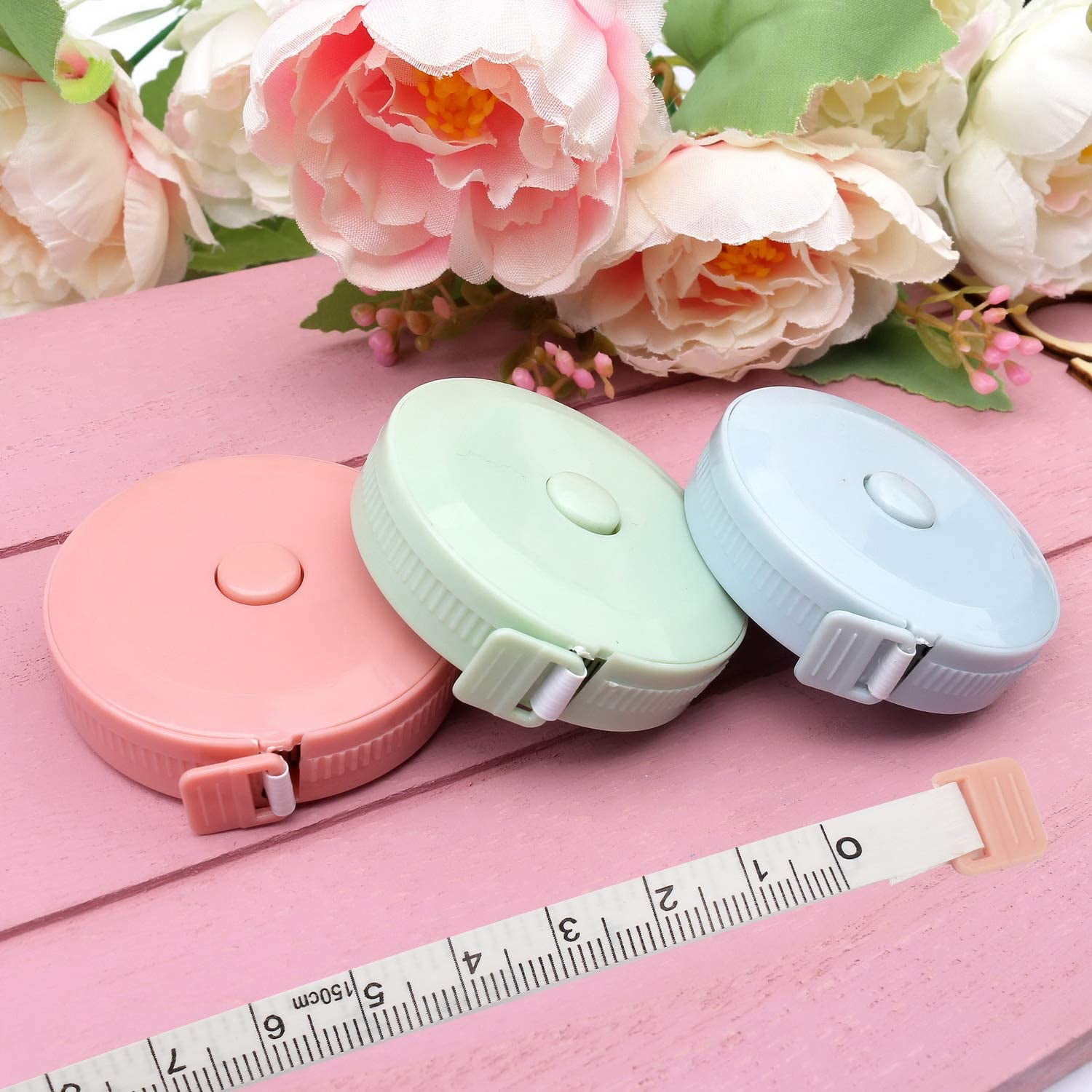 LIWI-3 Pièces Metre Ruban Couture Double Face, 1.5 M 60 Pouce Mesure Couturiere Tissu Règle