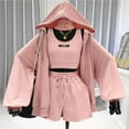 thumbnail image 2 of Womens 2 Piece Workout Sets Lounge Matching Sets Zip Up Hoodie and Skirt Gym Clothes Yoga Outfits Pink XXL, 2 of 8
