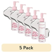 (5 pack) The Face Shop Rice Water Bright Light Facial Cleansing Oil, Daily Makeup Remover, Oil Cleanser, Vegan, Korean Skin Care with Jojoba Oil, Face Pore Cleanser, 150ml E11