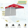 thumbnail image 4 of EAGLE PEAK 10x10 Outdoor Pop Up Slant Leg Canopy Tent with Wall Panel,Red, 4 of 9