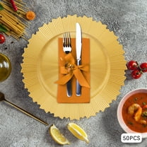 50pcs PP Charger Plates Set, Round Charger Plates for Wedding Party Baby Shower