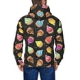 thumbnail image 5 of Zip Up Hoodies for Men - Colourful Ice Cream Print Black Long Sleeve Comfrt Men'S Fashion Hoodies & Sweatshirts, Jackets for Men Hoodies Pullover Clothing Clothes with Pouch, 5 of 5