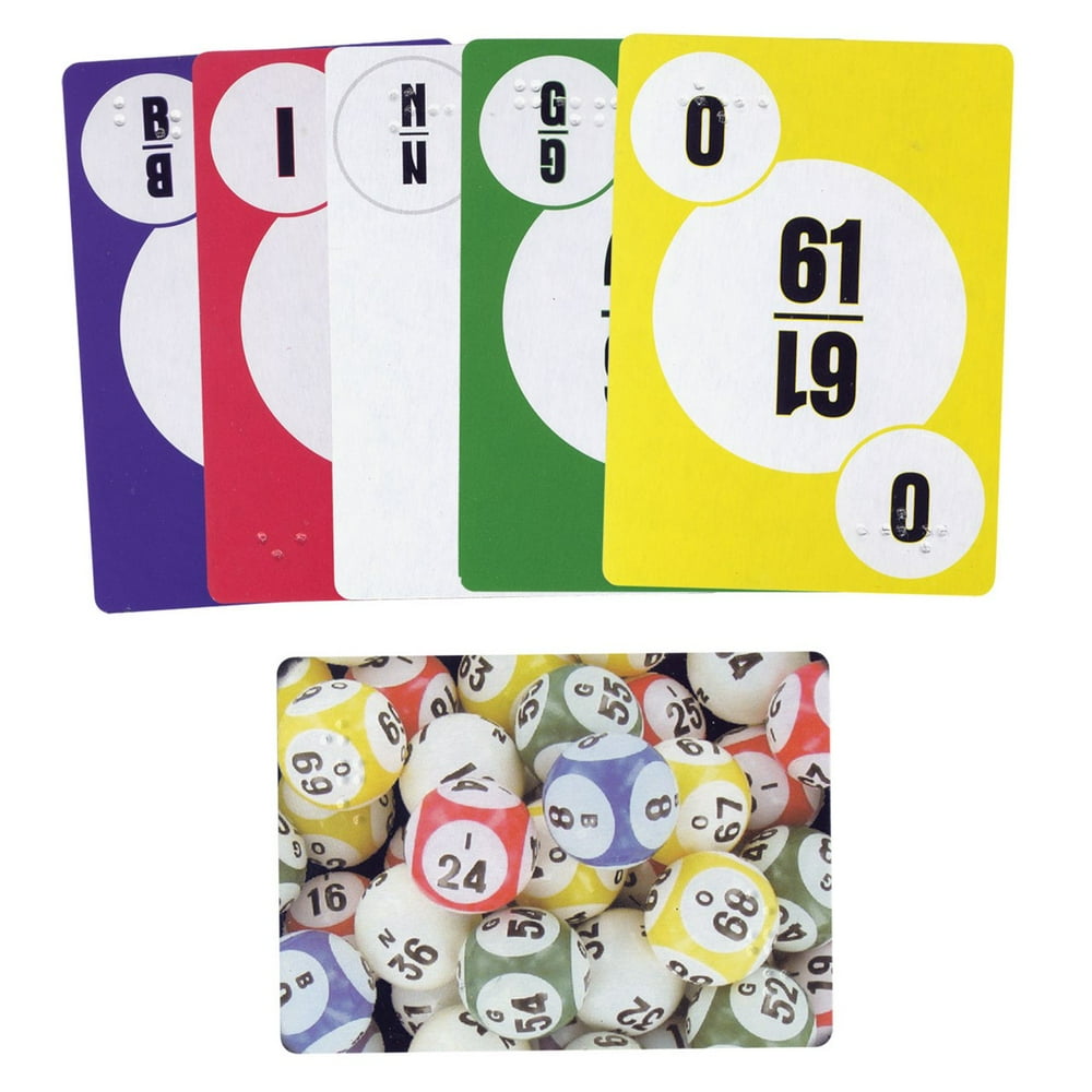 Bingo Call Number Playing Cards with Braille