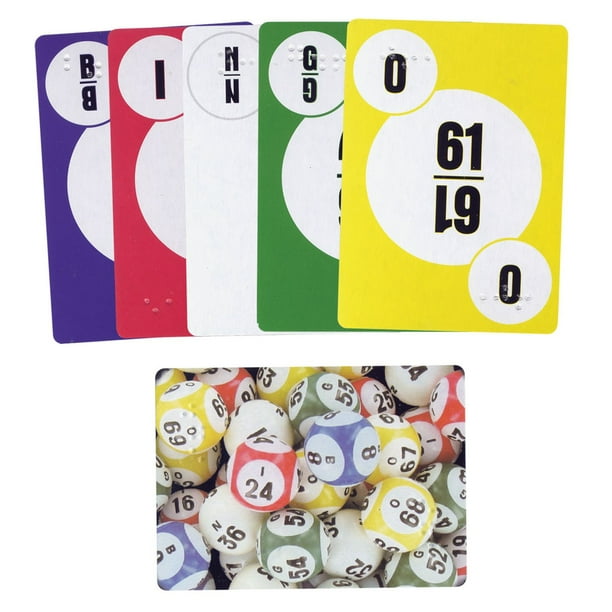 Bingo Call Number Playing Cards with Braille