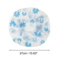 thumbnail image 2 of Unique Bargains 6 Pcs Disposable Flower Shower Cap for Bathroom Yellow Blue PE, 2 of 6