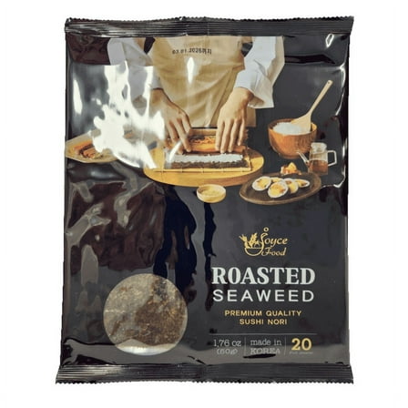 Joyce Food Roasted Seaweed Sushi Nori  20 Full Sheets