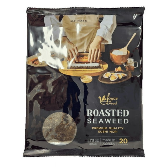 Joyce Food Roasted Seaweed Sushi Nori  20 Full Sheets