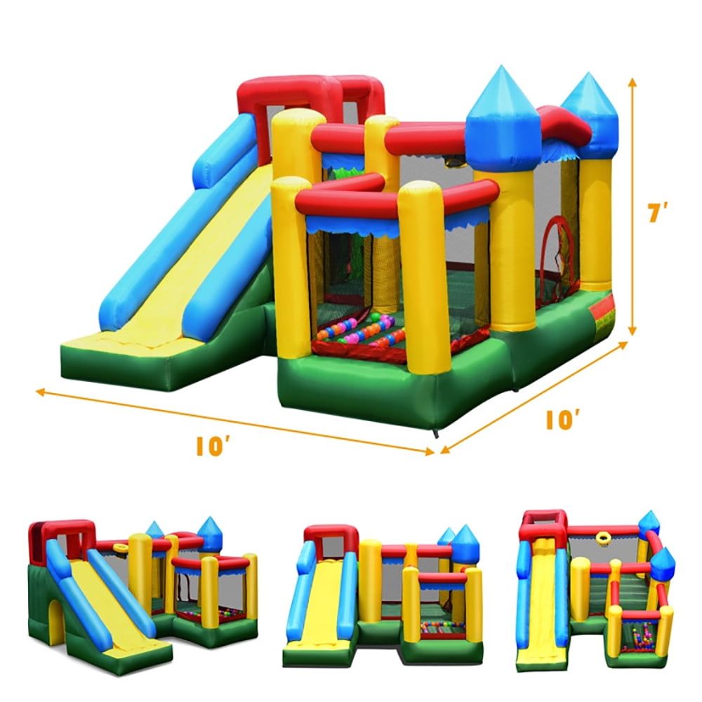 Aimee Lii Inflatable Bounce House Castle Jumper Moonwalk with Blower, Playhouse for Kids Outdoor