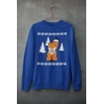 thumbnail image 5 of Old Glory Mens Big Fox Ugly Christmas Sweater Long Sleeve Sweatshirt, 5 of 6