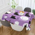 thumbnail image 2 of Yayeee Tablecloths 60" x 60" Rectangle Wrinkle Resistant Party Table Cover, Purple Halloween Pattern, 2 of 8