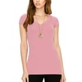thumbnail image 4 of Made by Johnny Women's Basic Fitted Short Sleeve V-Neck T Shirt XL ROSE, 4 of 6