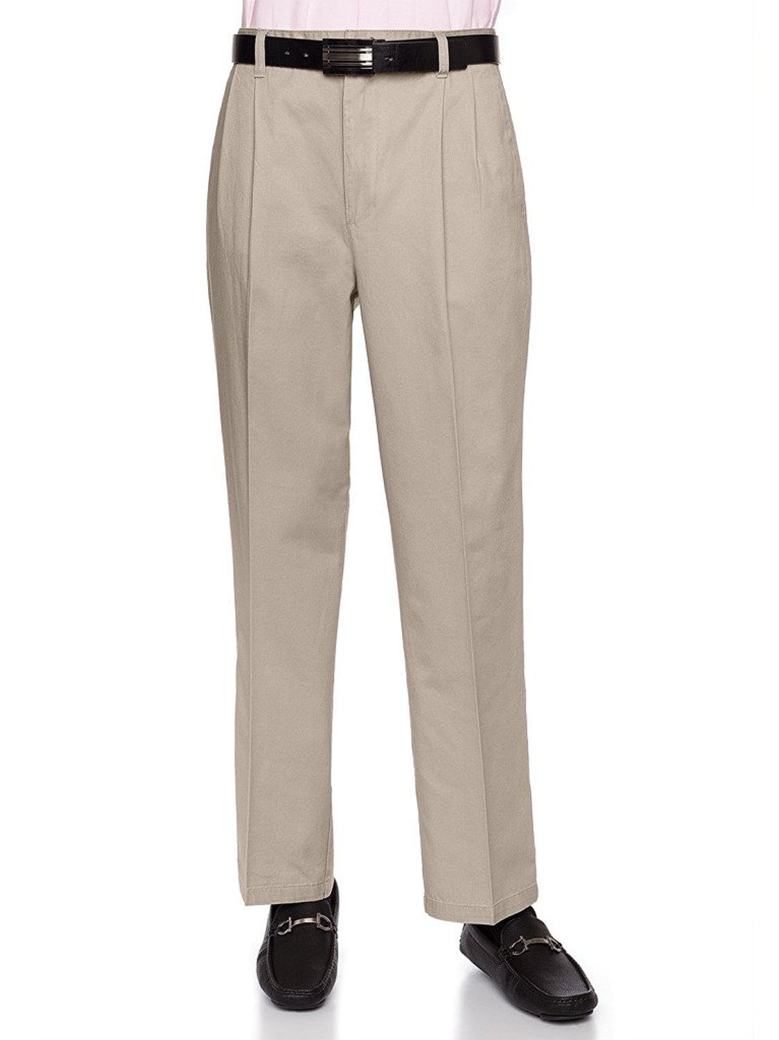 aka mens wrinkle free chino casual pants traditional fit slacks