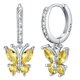thumbnail image 1 of Pendientes de aro para las mujeres de la moda de joyería de cobre con cristales de colores Elegante Dainty Everyday Wear Accesorios de moda Idea, 1 of 3