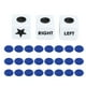thumbnail image 2 of Juego de dados con fichas, dados de plástico con centro izquierdo y derecho, juego de dados de plástico clásico, diseño elevado, 2 of 14