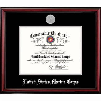 Campus Images Navy Certificate Frame - Walnut With 22K Gold Medallion For 8.5x11 Documents
