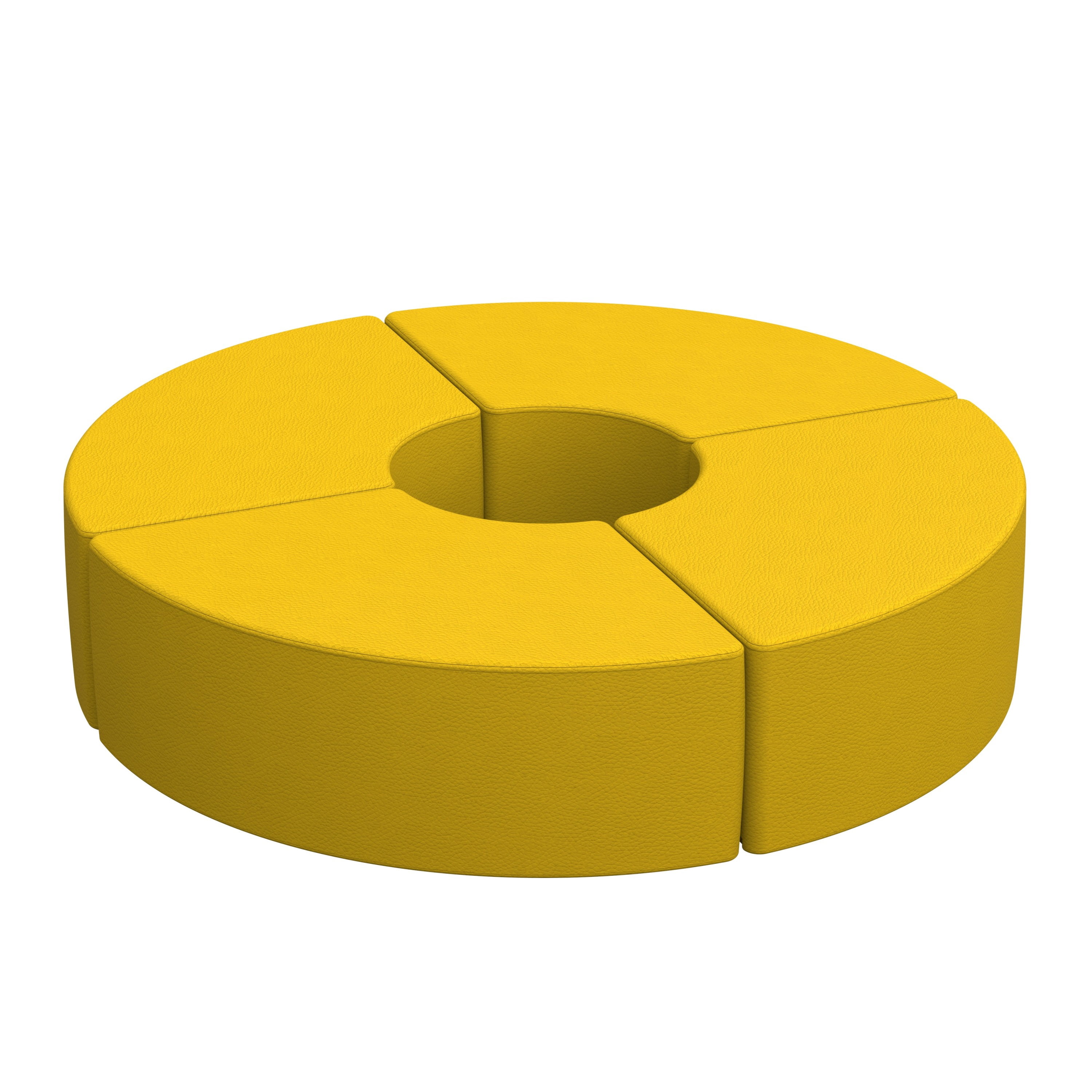 SoftZone® Quarter Circle Ottoman Junior 4-Piece - Yellow - Walmart.com