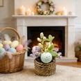 thumbnail image 1 of Easter Egg Craft Ornament - Artificial Potted Plants Faux Greenery Decor for Indoor Outdoor Home Office Desk Shelf Decoration, Fake Plants Centerpiece Housewarming Gift Modern Farmhouse Decor, 1 of 7