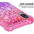 thumbnail image 5 of case for Samsung Galaxy A02 Case for Women,Samsung Galaxy M02 Creativity Clear Gradient Quicksand Glitter Flowing Liquid Floating Case Bling Diamond Sparkle Cover for Galaxy A02 JB Pink Mauve, 5 of 14