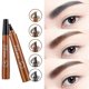 thumbnail image 2 of Lápiz de cejas de 5 colores Lápiz de tatuaje de cejas con punta de tenedor de 4 puntas Lápiz cosmético de larga duración Lápiz líquido marrón oscuro natural para cejas VIN, 2 of 4