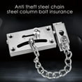 thumbnail image 5 of Huanledash 1 Set Door Lock Chain High Hardness Thicken Stainless Steel Anti-theft Slide Bolt Latch for Home Hotel, 5 of 8