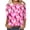 Pink L, variant on Valentine's Day Savings Clearance 2024! TAGOLD Summer Tops for Womens, Women's Fashion Three Quarter Sleeve Retro Round Neck Easter Printed Loose Tops Blouse
