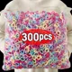 thumbnail image 2 of 100/300/500 Uds. Bandas elásticas coloridas para el cabello para niñas, coleteros para sujetar el cabello, bandas de goma, accesorios para el cabello, bandas para niñas, 2 of 5