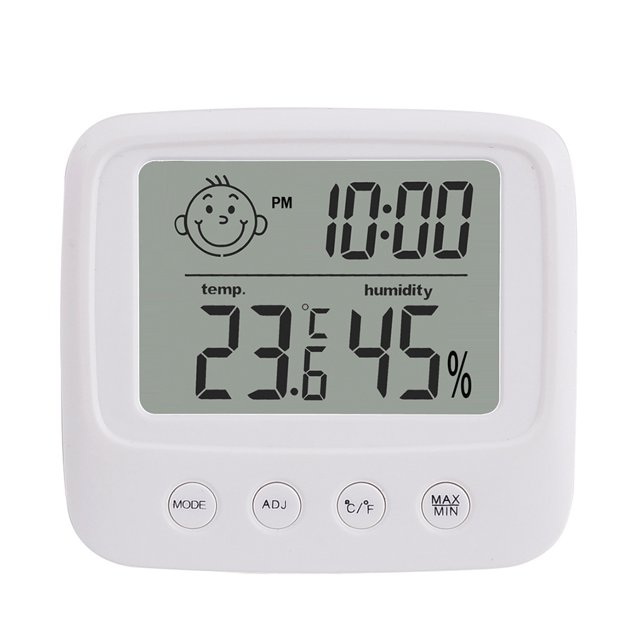 Worallymy Termómetro digital Higrómetro Temperatura ambiente interior Medidor de humedad Termómetro de pantalla LCD sin retroiluminación Worallymy JD735802107