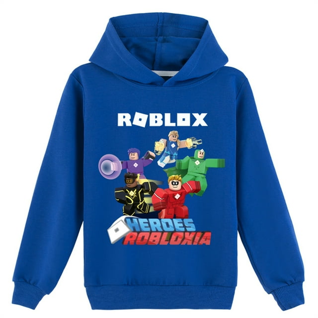 Roblox Chandails à Capuche Graphiques Légers à Manches Longues Chandail Décontracté pour Adolescents (8-16 Ans)