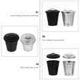 2PCS Tabletop Mini Trash Can Kitchen Storage Jar with Lid Decorative