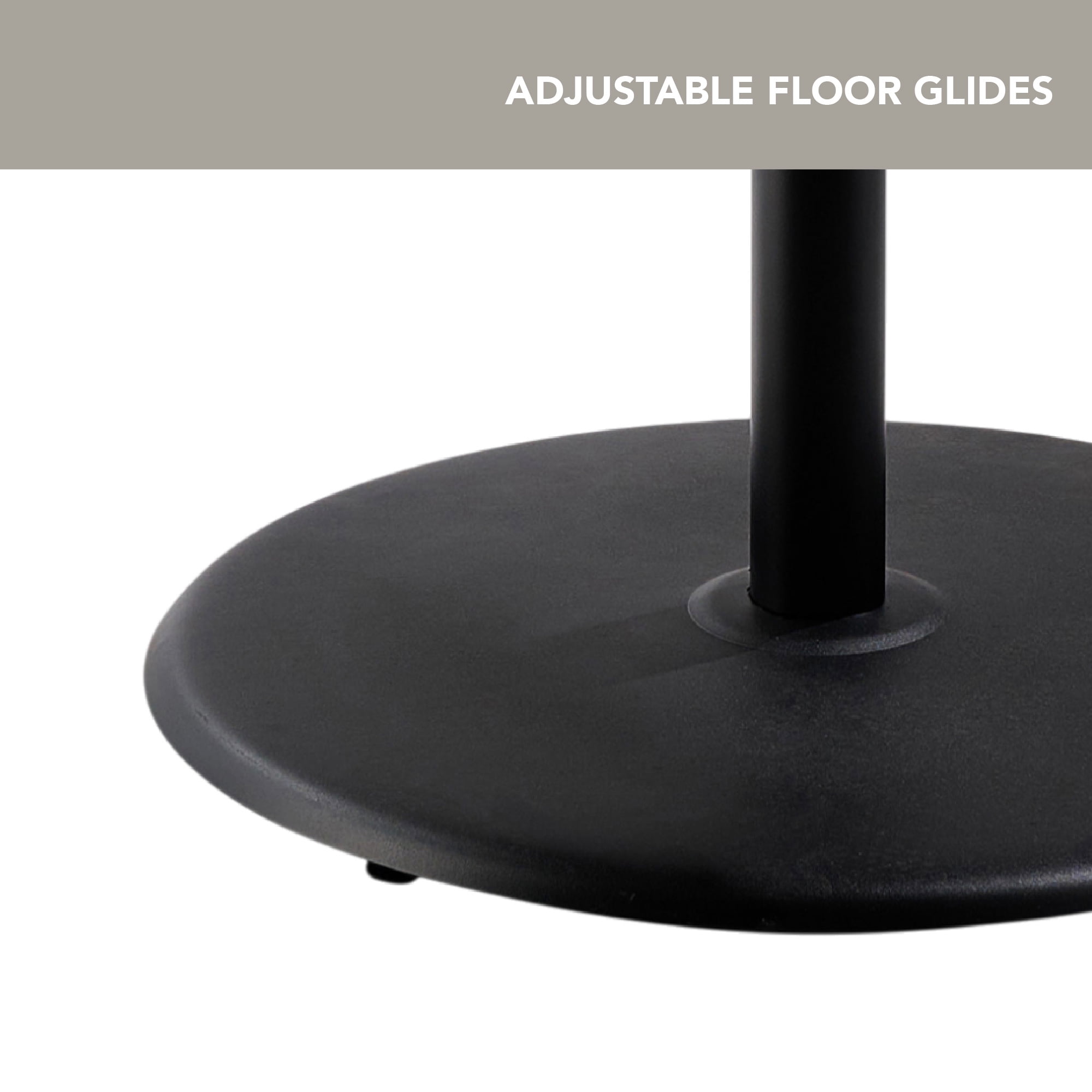 Hampden Furnishings Bennet Collection Steel Frame 36" Square Top, Round Base, 42" Height, Cafe Table, Black Frame/Mahogany Top