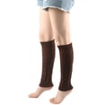 thumbnail image 4 of AINIYS Lady Winter Warm Leg Warmer Cable Knitted Crochet Long Socks Long Boot Socks Knit Warm Leg Warmers Coffee Free Size, 4 of 5