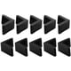 thumbnail image 1 of Tapas de goma SSuperp para muebles forma de L hierro negro 40 mm x 40 mm 10 piezas, 1 of 5