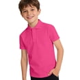 thumbnail image 2 of KAUOD Boys Girls Polo Shirts Short Sleeve Lapel Collar School 𝗨niform Tops Summer Preppy Casual Solid Pullover Shirt, 2 of 9